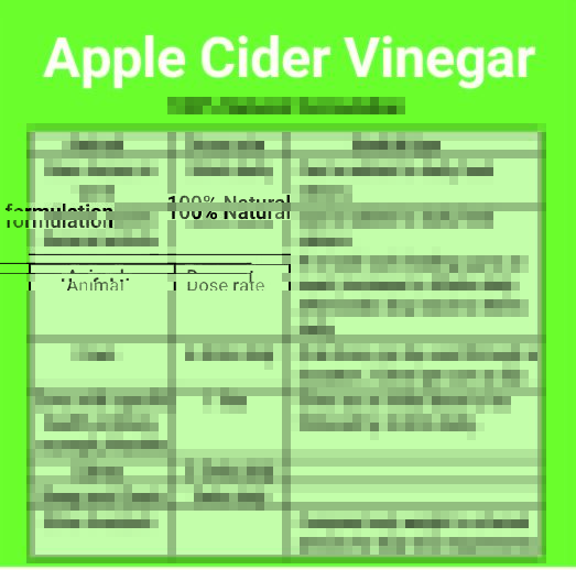 Apple cider vinegar back
